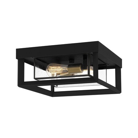 Quoizel Infinger 2-Light Earth Black Semi-Flush Mount INF1613EK